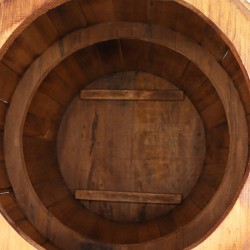 Beer Barrel Table - Natural - Albasia Wood - 60x48.5cm