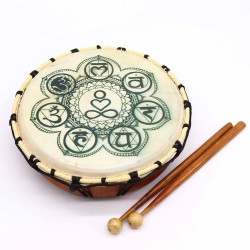 Shamanic Chakra Drum with Drumstick - 25cm