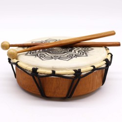 Shamanic Mandala Drum with Drumstick - 20cm