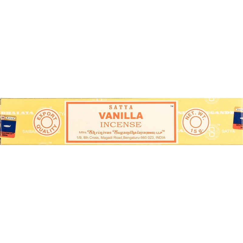 Incienso Satya Vainilla - 1 cajetilla de 15gr.-SATYA INCENSE STICKS-HOSTENATURA