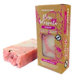 Sabonete para as Mãos, Rosa Mosqueta Natural, para Corpo e Rosto, Cicatrizante e Regenerador, Barra Sólida Ecológica e Artesanal