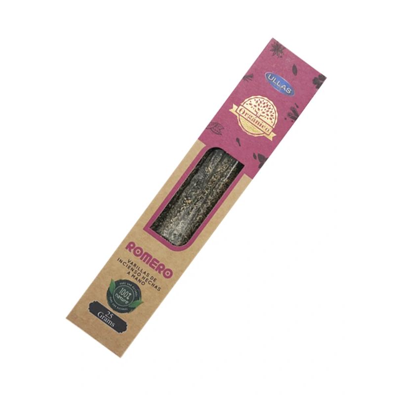 Organic Rosemary Incense - ULLAS - Handmade - 25gr - Made in India - 100% Natural-ORGANIC INCENSE ULLAS-HOSTENATURA