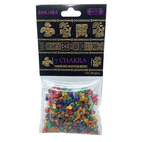 Resina de Arbol Banjara 7 Chakra - Resina de Incienso - Hecho en India - 30grs.
