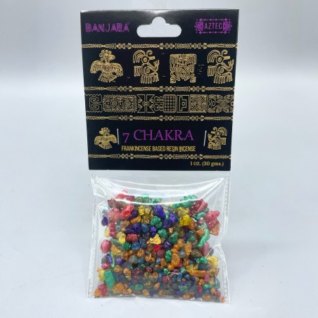 Resina de Arbol Banjara 7 Chakra - Resina de Incienso - Hecho en India - 30grs.
