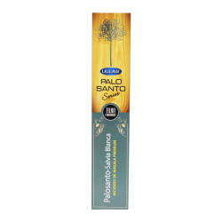 Palo Santo Weihrauch und weißer Salbei Ullas Palo Santo Series Premium Masala Räucherstäbchen Indien - 1 Packung mit 15gr.