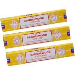 Lot 3x Satya Sandalwood Incense - 3 packs of 15gr.