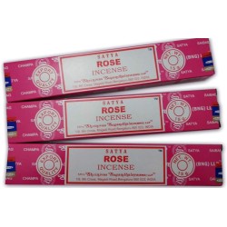 Los 3x Satya Rosa Weihrauch - Rose - 3 Packungen à 15gr.