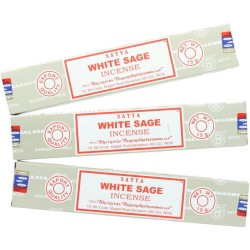 Lot 3x Encens Satya Sauge Blanche - Sauge Blanche - 3 paquets de 15gr.