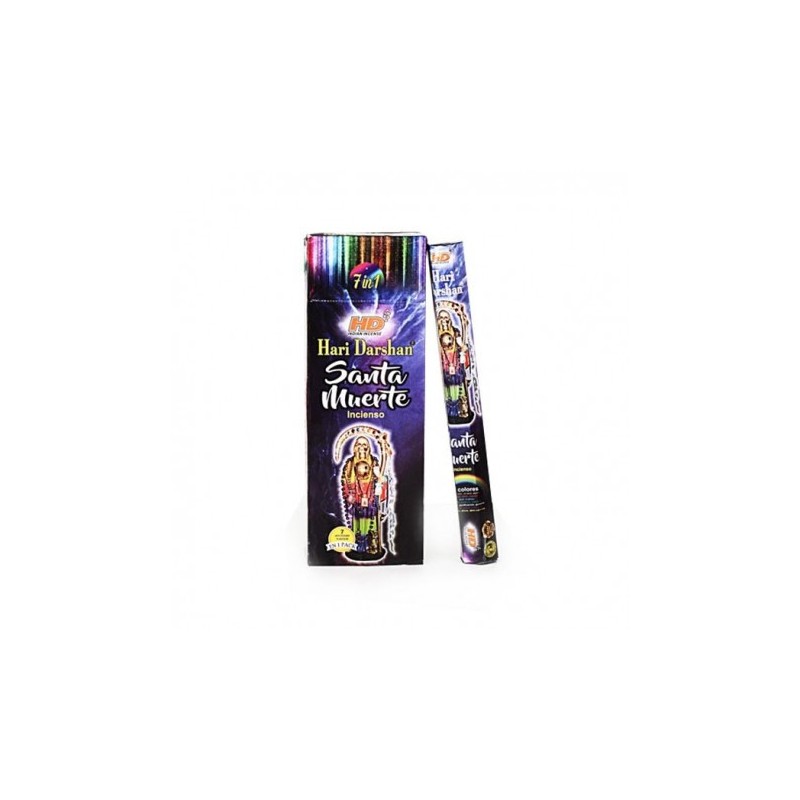 HD Santa Muerte Incense 7 colors - Hari Darshan - Indian Incense - 1 box of 20 bars-TRIBAL SOUL INCENSE-HOSTENATURA