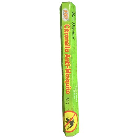 HD Citronella Anti-Mosquito Incense - Hari Darshan - Indian Incense - 1 box of 20 bars