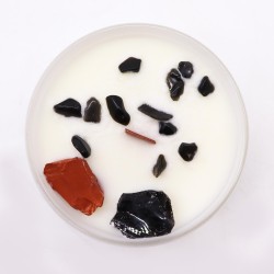 Chakra Crystal Candles - Root Chakra - Soy Wax - 10x6cm - 23h combustion