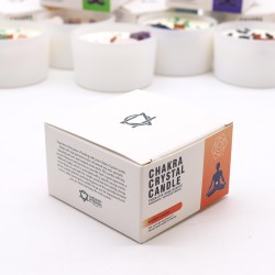 Chakra Crystal Candles - Sacral Chakra - Soy Wax - 10x6cm - 23h combustion