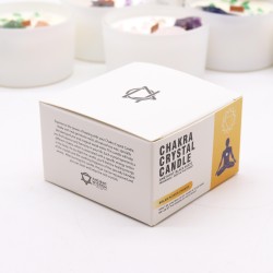 Chakra Crystal Candles - Solar Plexus Chakra - Soy Wax - 10x6cm - 23h combustion