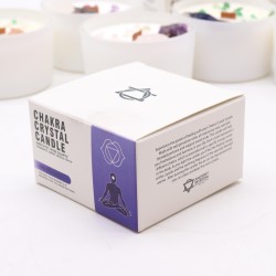 Chakra Crystal Candles - Third Eye Chakra - Soy Wax - 10x6cm - 23h combustion