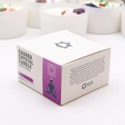 Chakra Crystal Candles - Crown Chakra - Soy Wax - 10x6cm - 23h combustion