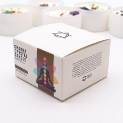 Chakra Crystal Candles - Seven Chakras - Soy Wax - 10x6cm - 23h combustion