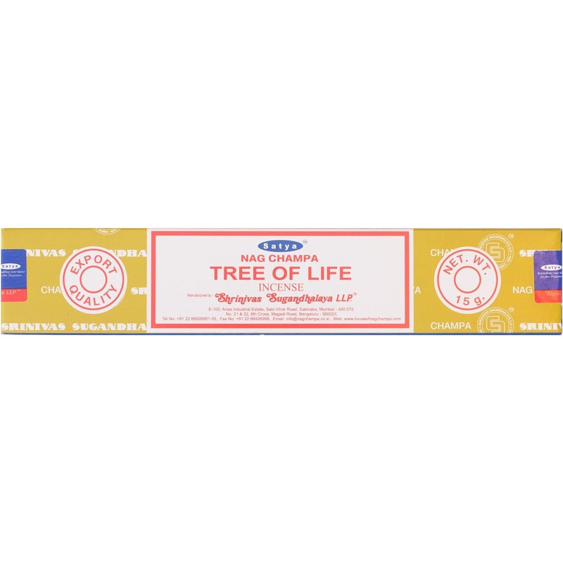 SATYA Encens Arbre de la Vida - Tree of Life - 1 paquet de 15gr-ENCENS SATYA STICKS-HOSTENATURA