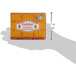 Cons d'Encens Nagchampa GOLOKA Dhoop Cones - 1 paquet de 10 cons