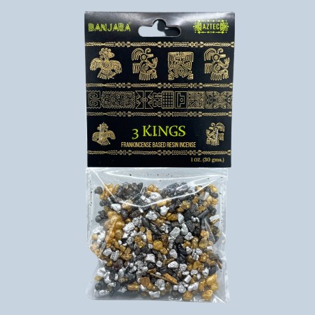 Resina de Arbol Banjara 3 Reyes - 3 Kings - Resina de Incienso - Hecho en India - 30grs.