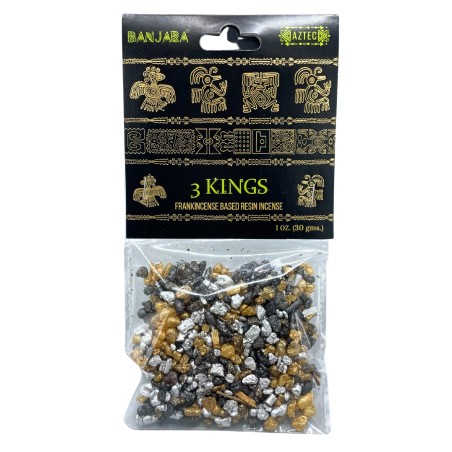 Resina de Arbol Banjara 3 Reyes - 3 Kings - Resina de Incienso - Hecho en India - 30grs.