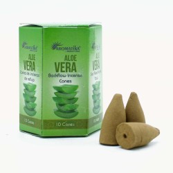 BLACKFLOW ALOE VERA WIEROOKKEGELS - REVERSE FLOW - MASALA AROMATIKA - MADE IN INDIA - Doos met 10 kegels