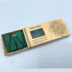 Cones de incenso Piramide Banjara Smudge - Patchouli ou Oriza - Feito à mão - Orgânico - Fabricado na Índia