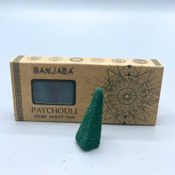 Cones de incenso Piramide Banjara Smudge - Patchouli ou Oriza - Feito à mão - Orgânico - Fabricado na Índia