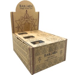 Banjara Smudge Pyramid Incense Cones - Myrrh - Handmade - Organic - Made in India