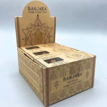 Conos Incienso de Piramide Banjara Smudge - Mirra - Hecho a Mano - Orgánico - Hecho en India