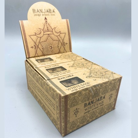Conuri de tămâie Pyramid Banjara Smudge - salvie albă - salvie albă - lucrate manual - organic - fabricate în India