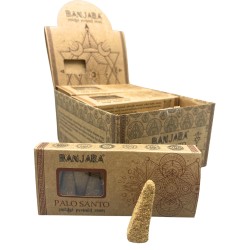 Palo Santo Banjara Pyramid Incense Cones - Palo Santo - Handmade - Organic - Made in India - BANJARA Smudge