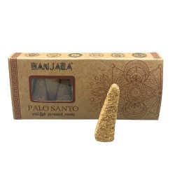 Cones de incenso em pirâmide Palo Santo Banjara - Palo Santo - Feito à mão - Orgânico - Fabricado na Índia - BANJARA Smudge