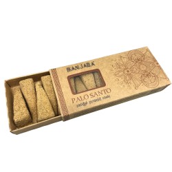 Conuri de tămâie piramidă Palo Santo Banjara - Palo Santo - Handmade - Organic - Fabricat în India - BANJARA Smudge