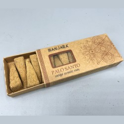 Conuri de tămâie piramidă Palo Santo Banjara - Palo Santo - Handmade - Organic - Fabricat în India - BANJARA Smudge