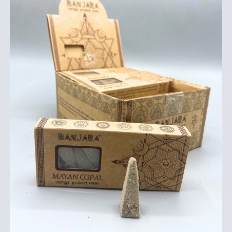 Conos Incienso de Piramide Banjara Smudge - Copal Maya - Hecho a Mano - Orgánico - Hecho en India