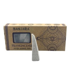 Cons d'Encens Piràmide Frankincense Banjara - Olíban - Fet a Mà - Orgànic - Fet a l'Índia - BANJARA Smudge