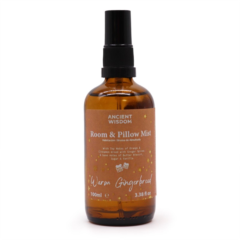 Kerst Gingerbread Geurspray - Warme Gingerbread - Voor huis en kussens - 100ml-KERSTGEUREN VOOR THUIS-HOSTENATURA