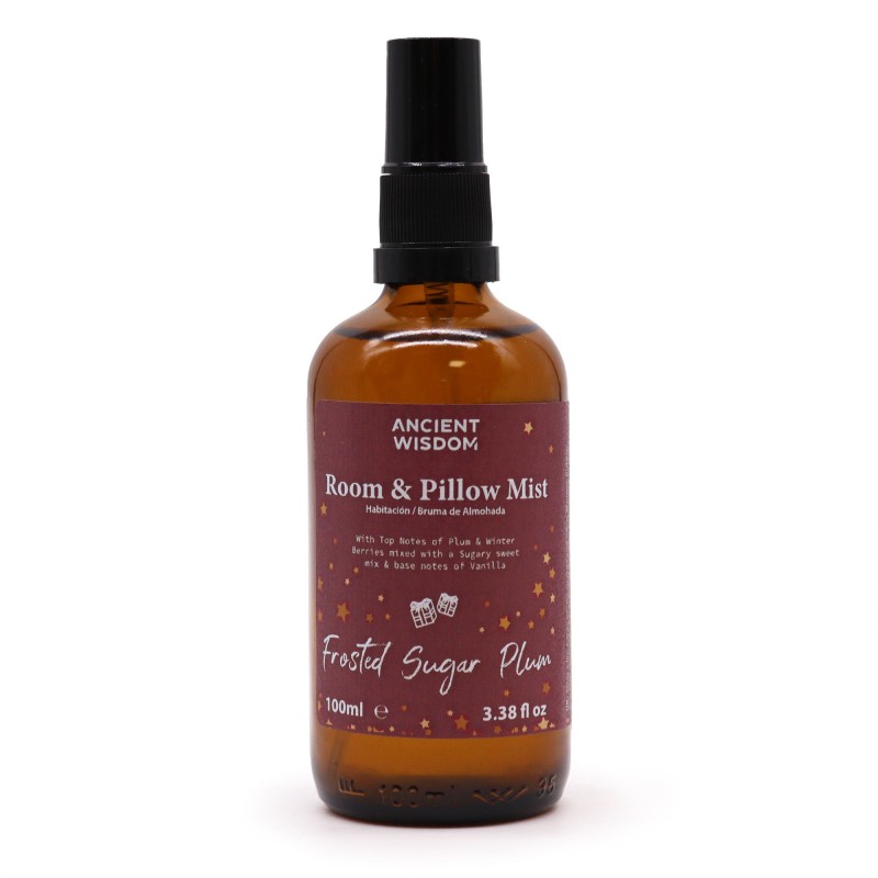 Frosted Plum Christmas Fragrance Spray - Frosted Sugar Plum - Para casa e almofadas - 100 ml-FRAGRANCIAS DE NADAL PARA O FOGAR-HOSTENATURA