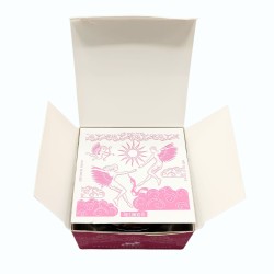 Candela magica Hop Hare con fiori e gemme - Los Amantes - Candela fatta a mano in cera di soia - 8,8x5 cm