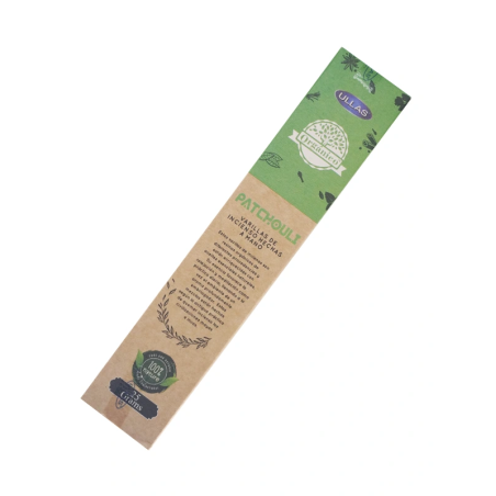 Tămâie Ullas Patchouli - Paciuli - Handmade - 25gr - Fabricat în India - 100% Natural - Tămâie organică ULLAS