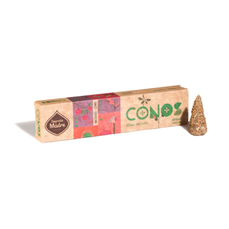 Conos Pachulí y Palo Santo Sagrada Madre Armonía - Conos Artesanos - 8 conos