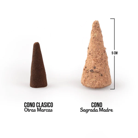 Conos Pachulí y Palo Santo Sagrada Madre Armonía - Conos Artesanos - 8 conos
