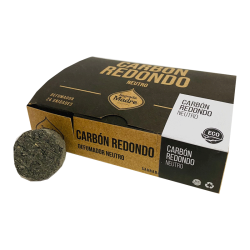 NEUTRAL ROUND CHARCOAL SAGRADA MADRE - 24 units - LITURGICAL CABON - FOR SMOKING, INCENSE STICKS, RESINS, HERBS...