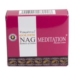 GOLDEN NAG Incense Meditation Cones - Box of 10 cones