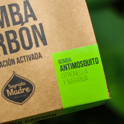 BOMBA CARBON DEFUMACIÓ ACTIVADA ANTIMOSQUIT CITRONELLA TARONJA - SAGRADA MADRE - 12 unitats