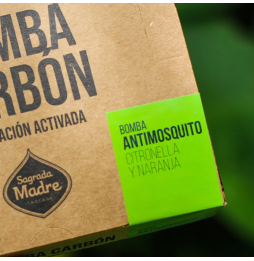 BOMBA CARBON DEFUMACIÓN ACTIVADA ANTIMOSQUITO CITRONELA NARANJA - SAGRADA MADRE - 12 unidades