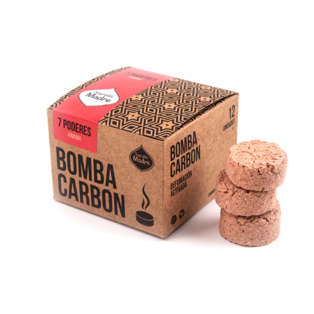 BOMBA CARBON DEFUMACIÓN ACTIVADA 7 PODERES - ARMONÍA - SAGRADA MADRE - 12 unidades