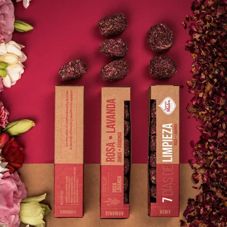Pastillas Defumación Activada 7 días Rosa Lavanda - Amor - Sagrada Madre - Pastillas 7 Días de Limpieza