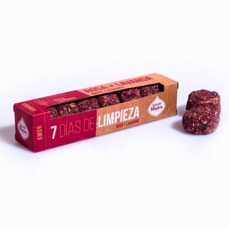 Pastillas Defumación Activada 7 días Rosa Lavanda - Amor - Sagrada Madre - Pastillas 7 Días de Limpieza