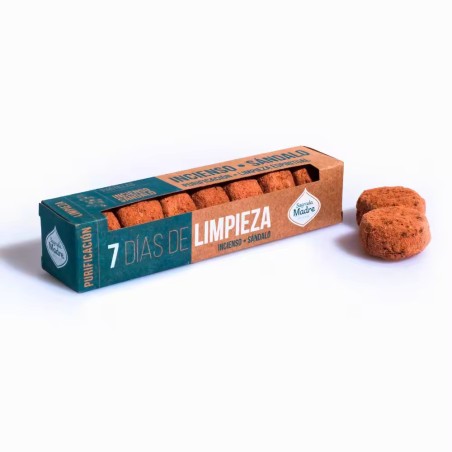 Pastillas Defumación Activada 7 días de Limpieza Incienso Sándalo Sagrada Madre - Purificación Limpieza Espiritual